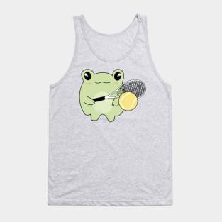 Kawaii Frog Loves Tennis Tank Top